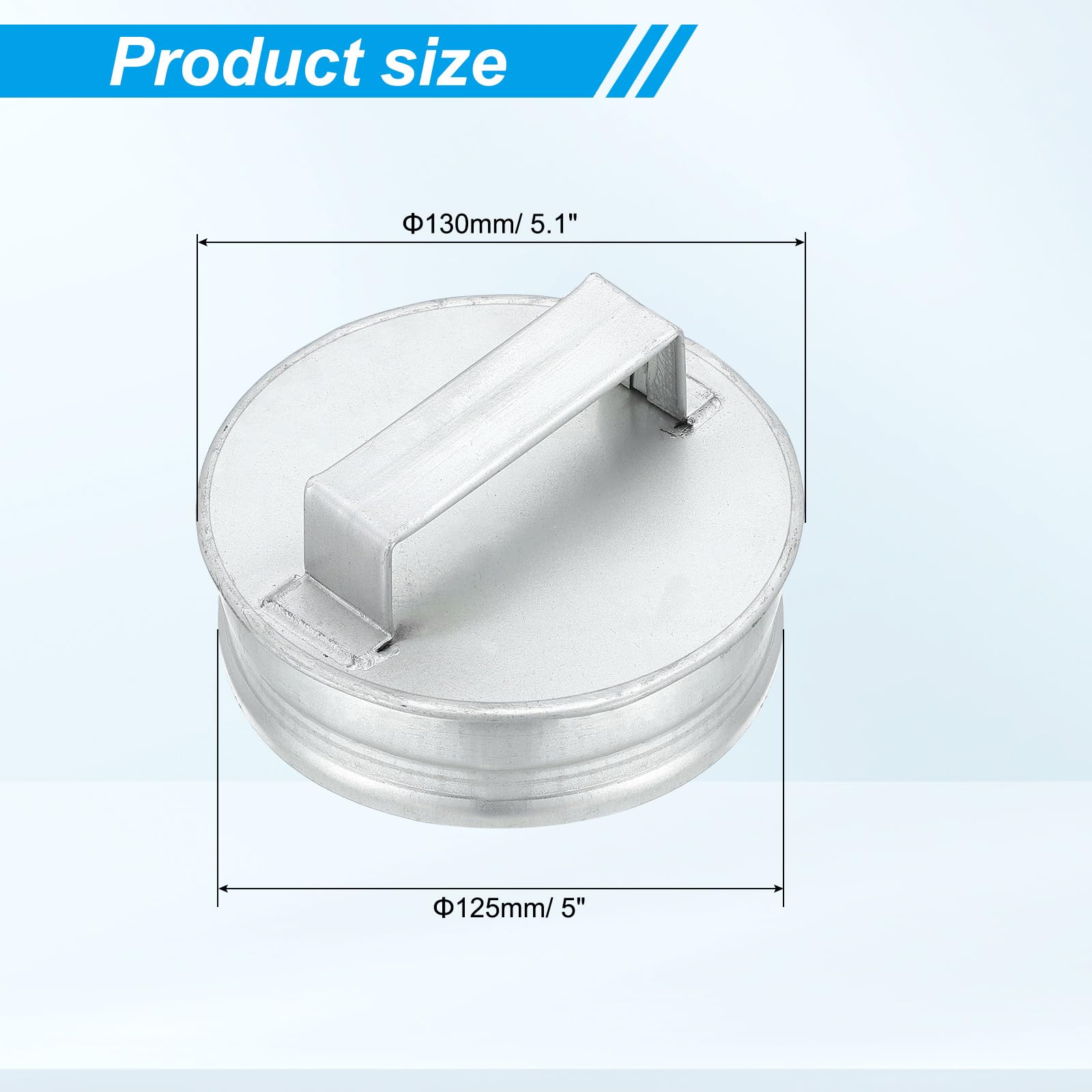 PATIKIL 5 Inch Metal Tee Cap with Handle - Image 2