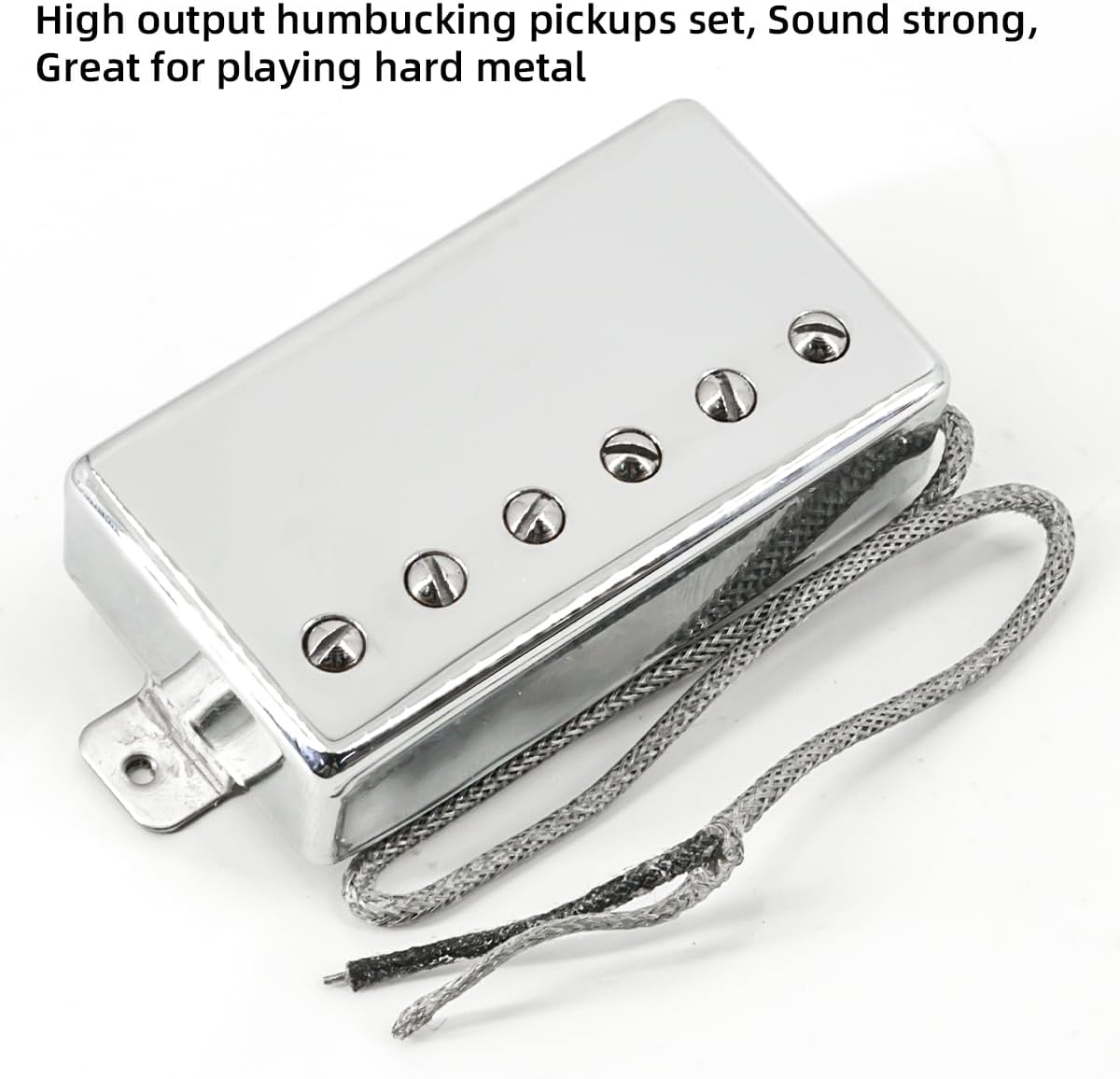 Alnico 5 Humbucker Pickup Neck Bridge Pickups Set for Les Paul Style Electric Guitar Chrome