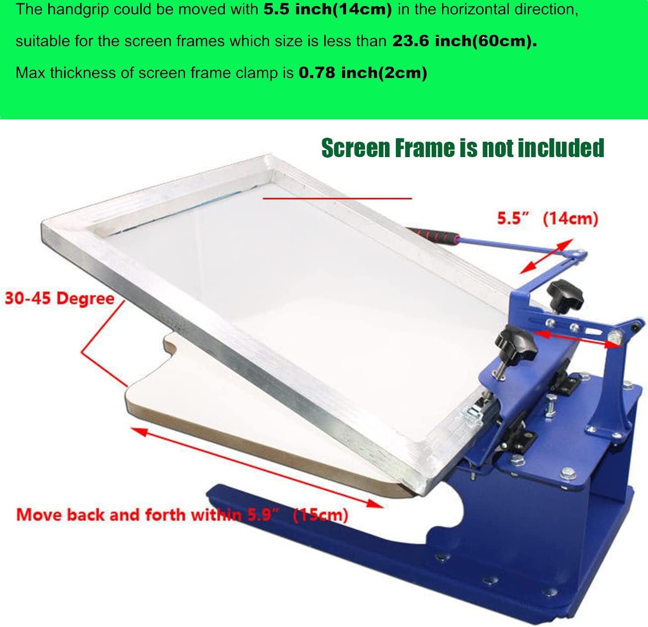 INTBUYING Screen Printing Machine Silk Screen Printing Press 1 Color T-Shirt Press