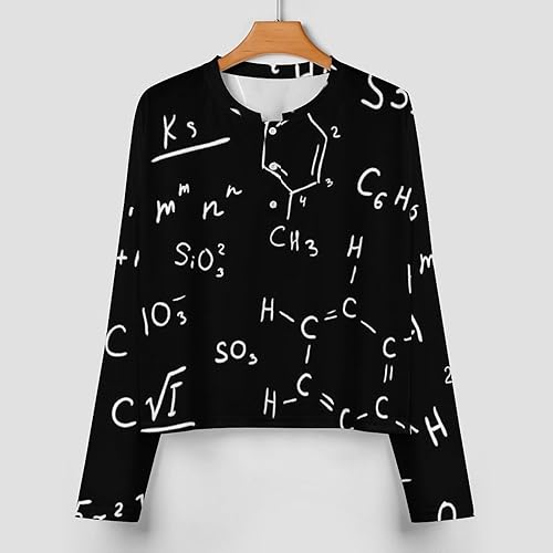 Miniatura 3 de Science Chemistry Equation Womens Pajama Sets Button Down Loungewear Pjs Set Long Sleeve And Shorts Sets Outfits