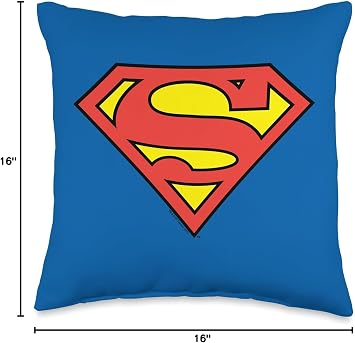 Superman Classic Logo Shield Throw Pillow
