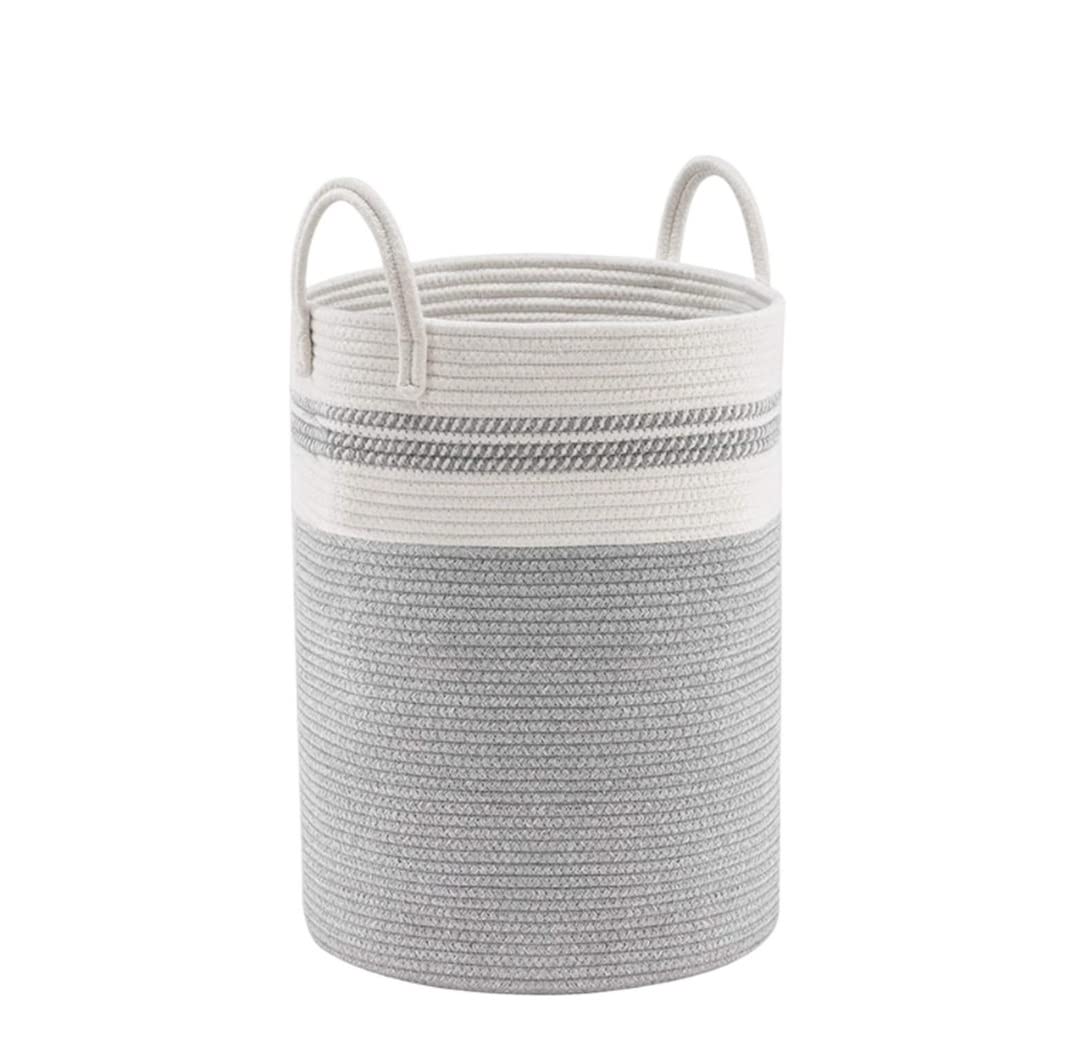 Laundry Basket Hamper Large Laundry Hamper,Woven Rope Storage Basket For Blanket, Dirty Clothes In Living Room For Spaces(C)