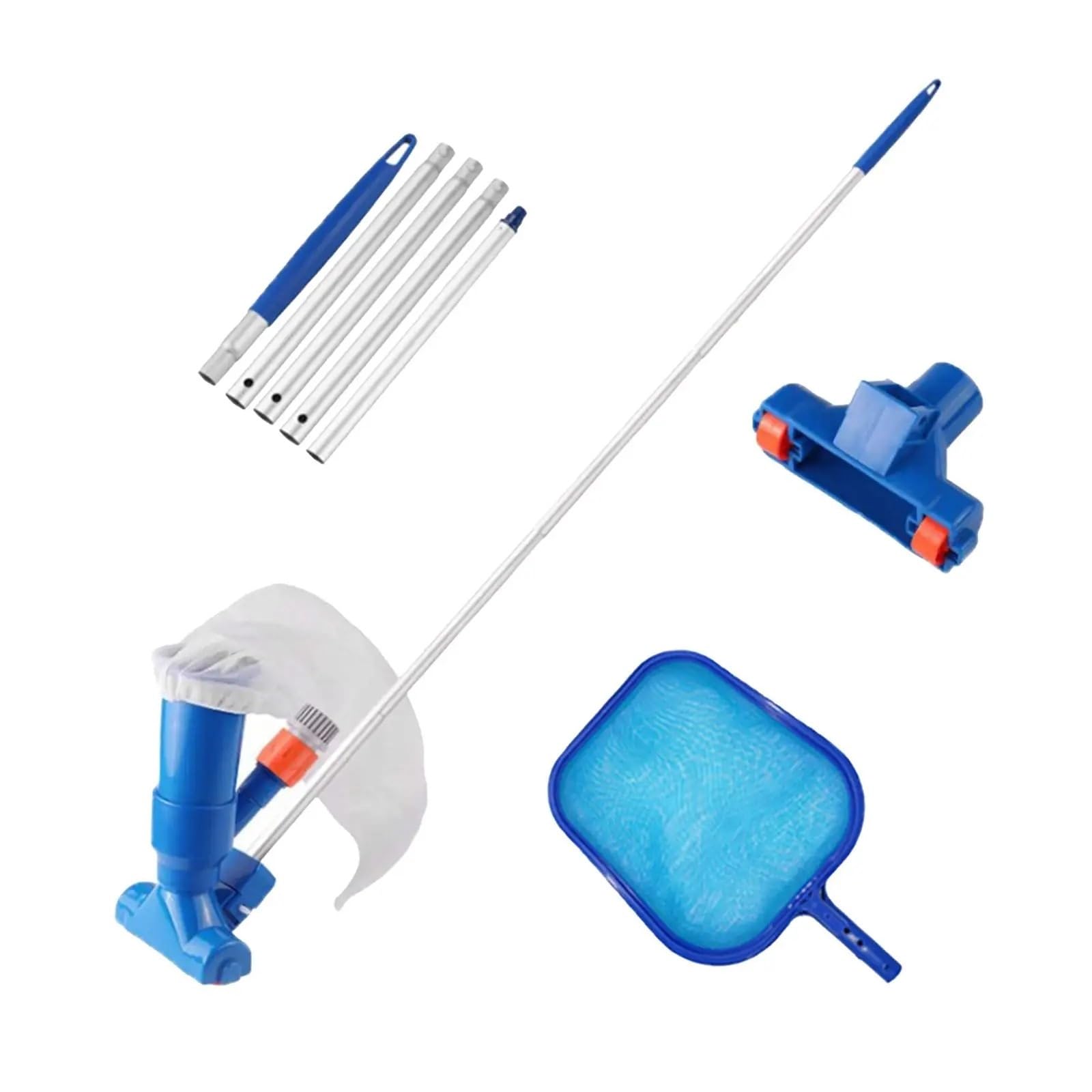 aspirateur Piscine Kit d'entretien de Nettoyage de Piscine Filet à Mailles Fines Aspirateur à Eau Poignée de pulvérisation Kit de Nettoyage de Spa Accessoires Outils de Nettoyage Kit Piscine
