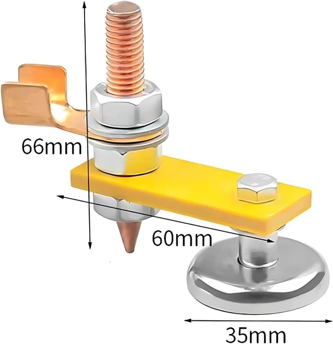 Magnet Head Magnetic Ground Clamp Metal Plate Welding Support Tool Accessories Weldings Tools 1Pcs(Single Head)