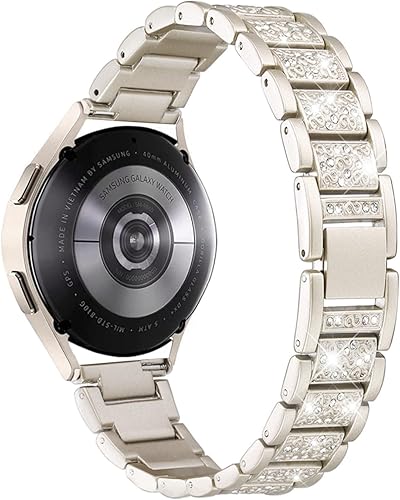Correa brillante para mujer compatible con Samsung Galaxy Watch 7 6 5 4 1.575 in 1.732 inWatch 3 1.614 inSamsung Active 2 1.575 in 1.732 inWatch4