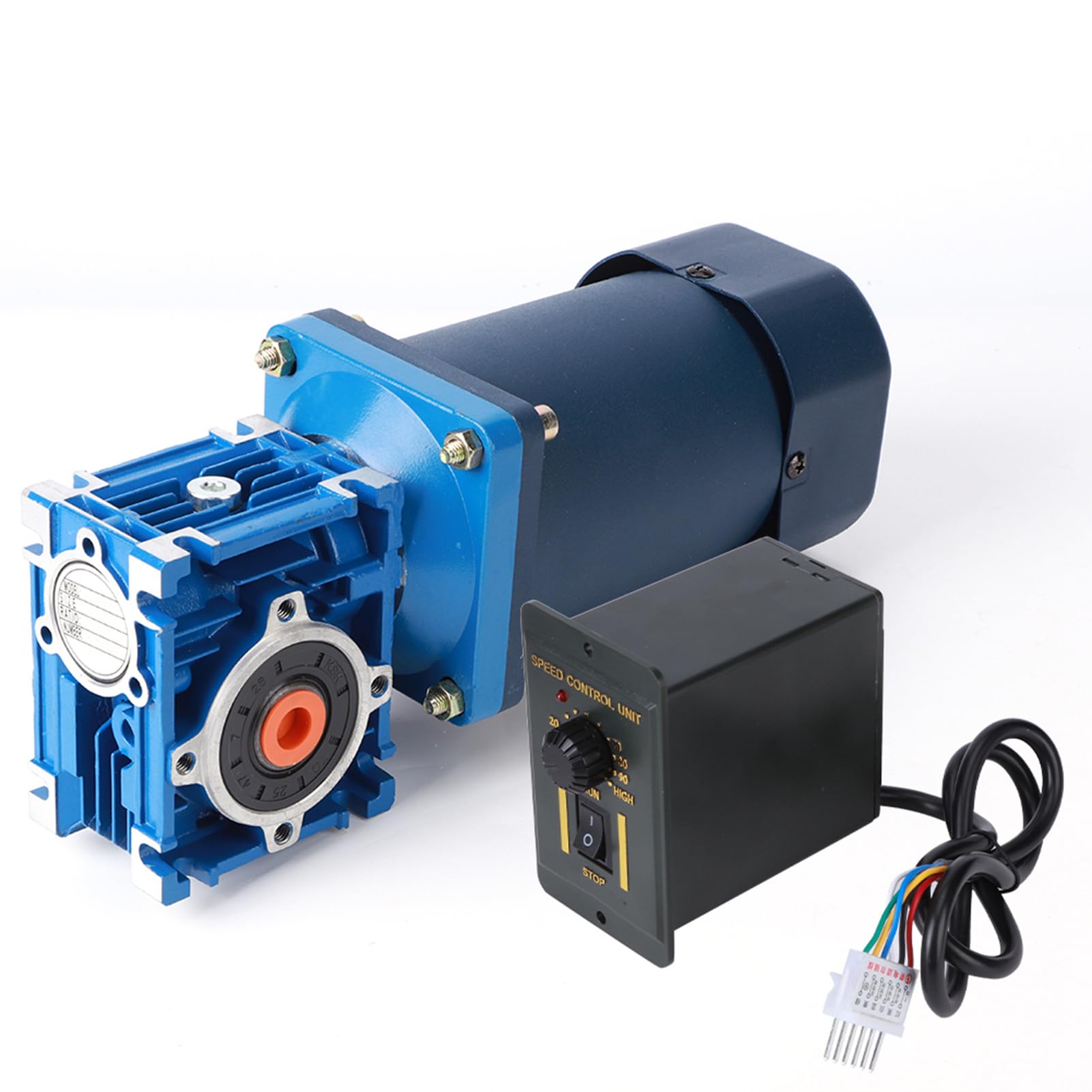 FTVOGUE Motoriduttore A Vite Senza Fine CA 220 V Governatore di Controllo della velocità da 120 W Riduttore in Acciaio Inossidabile 0,82 A 50/60 Hz con Rapporti di Riduzione da 5 A (Rapporto di