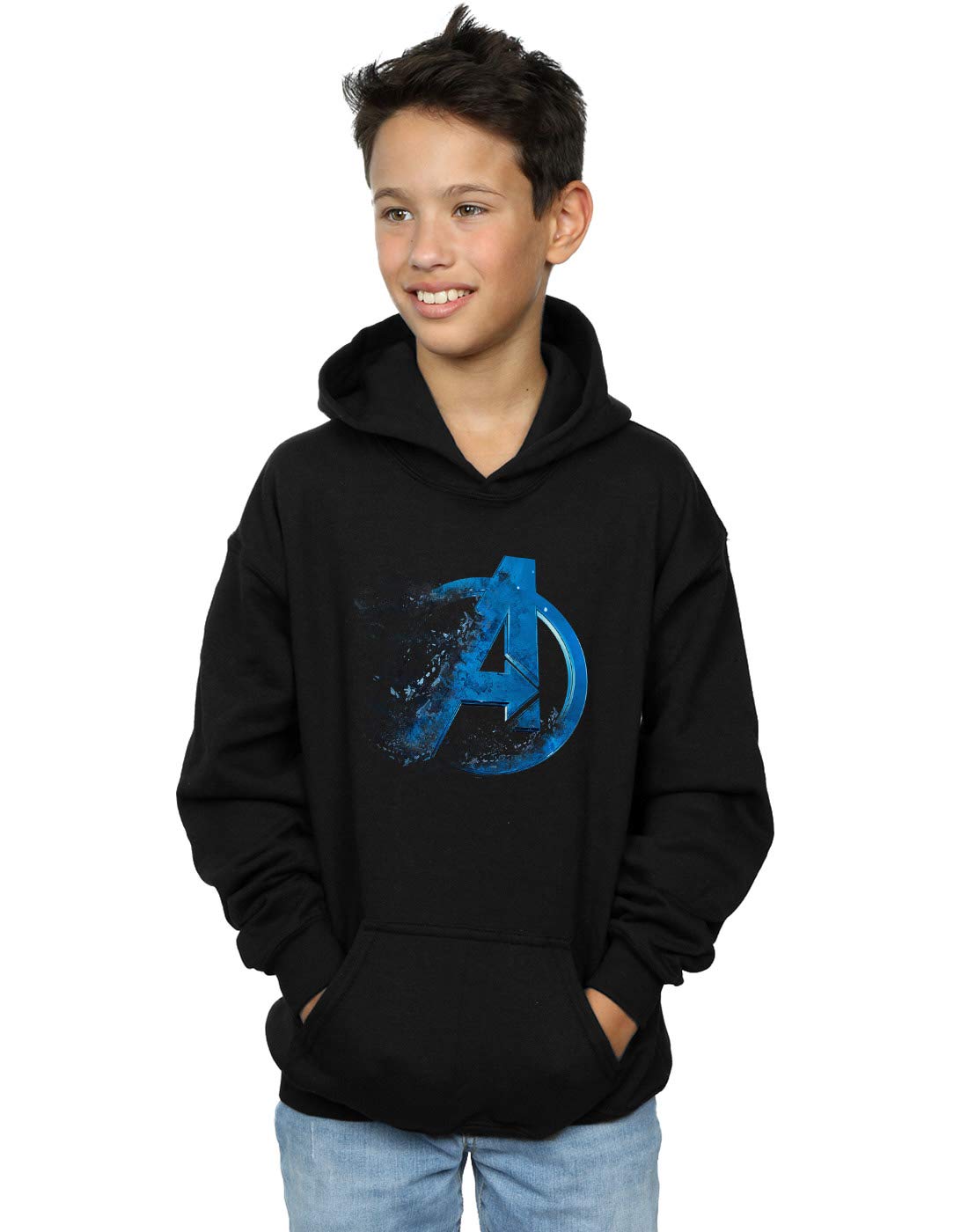 Marvel Boys Avengers Endgame Dusted Logo Hoodie Black 9-11 Years