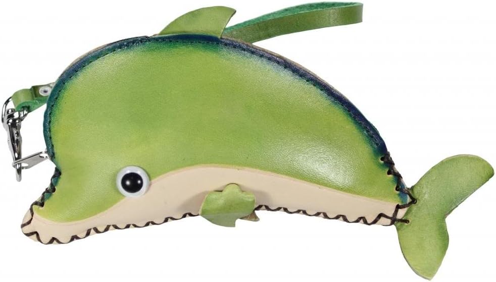 Women's Genuine Leather Dolphin Coin Purse Wristlet