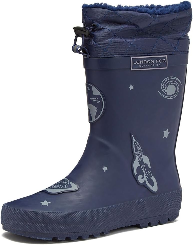 Toby Boys Rain Boots and Snow Boots - Insulated Winter Waterproof Boys Snow Boots - Little Kid and Big Kid Sizes 11 to 7