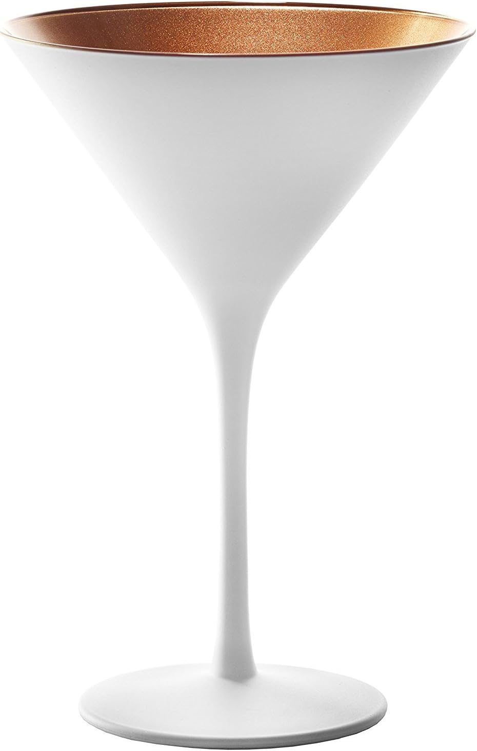 Stölzle Lausitz Elements Cocktail Glasses White/Bronze Set of 6 240ml - Stylish Cocktail Glasses Ideal for Martini & Manhattan - Lead-Free Crystal Martini Glasses - Dishwasher & Shockproof