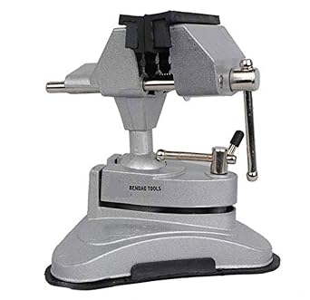 Mini Vise/Portable Multi-Angle Pivoting Vacuum Base Vise with 360Swiveling Head and Powerful Suction