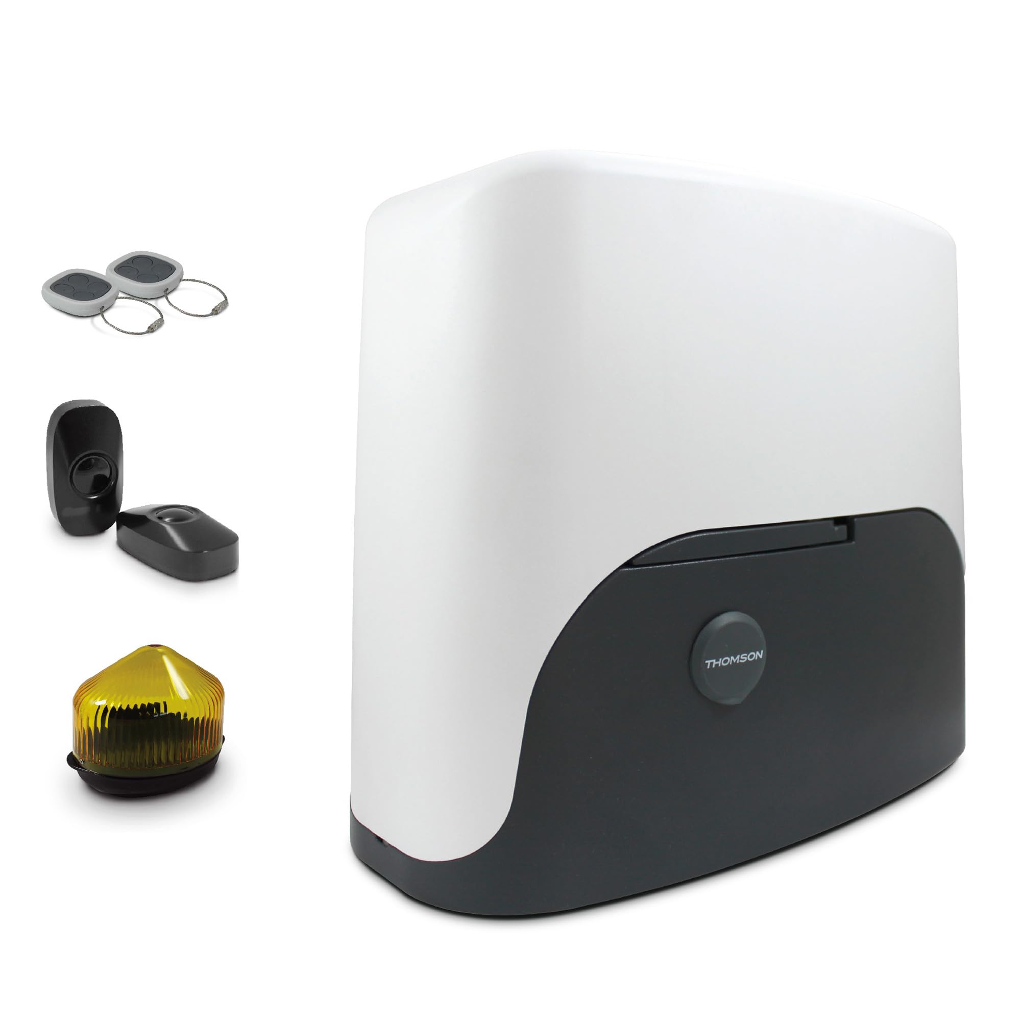Thomson Motorisation Portail 500044 – Motorisation Portail Battant Et Coulissant avec Télécommandes Arw 868Mhz, Détection D’Obstacle, Encodeur Et Photocellules
