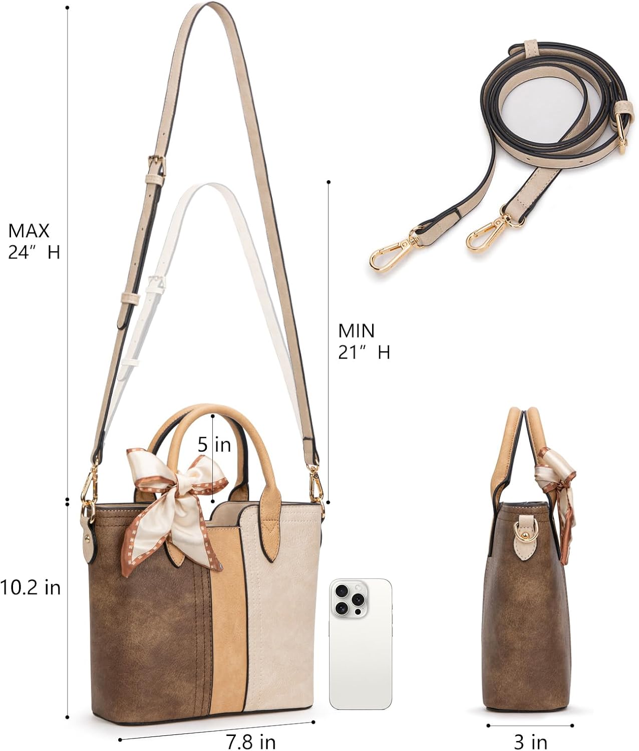Montana West Small Crossbody Purse and Medium West Tote Bags for Women