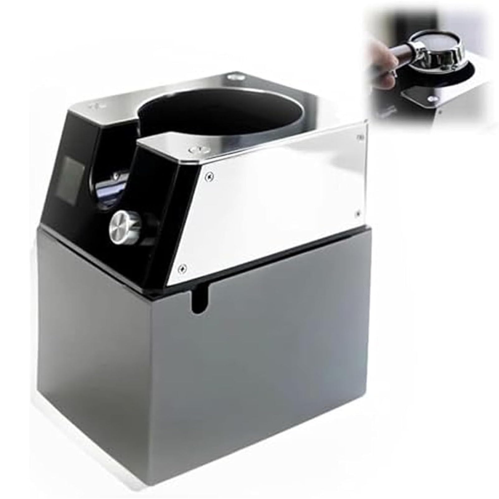Piomue Multicolor Electric Portafilter Cleaner,Automatic Coffee Grounds Cleaning Machine With 3 Types Of Brush Heads,Knock Box For Espresso Coffee,Espresso Puck Sucker 110V