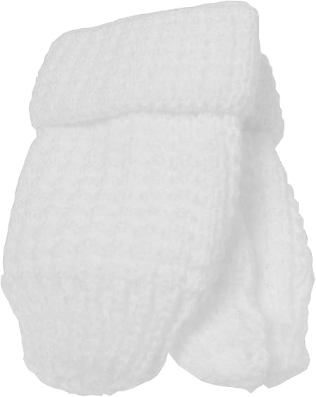 Glamour Girlz Baby,Clothing,Baby Boys 0-24m,Accessories,Gloves & Mittens Glamour Girlz Baby Girls Boys Fine Knit Warm Winter Scratch Mitts White