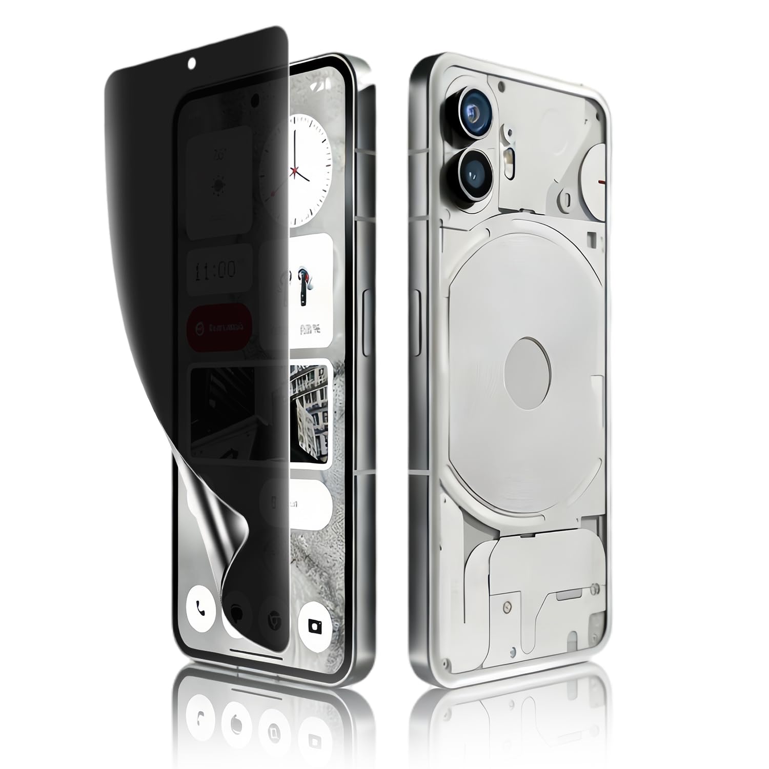 【1枚セット】Nothing Phone 3 用 覗き見防止フィルム 指紋認証対応 【柔らかいTPU素材 自動修復】ナッシングフォン3対応 3D曲面保護ガラスフィルム【インストールツール付き】貼り付け簡単 浮き防止 高透過率 貼り付け簡単 柔軟性TPU制 nothing phone 3対応 ぞきみ防止 フィルム対応