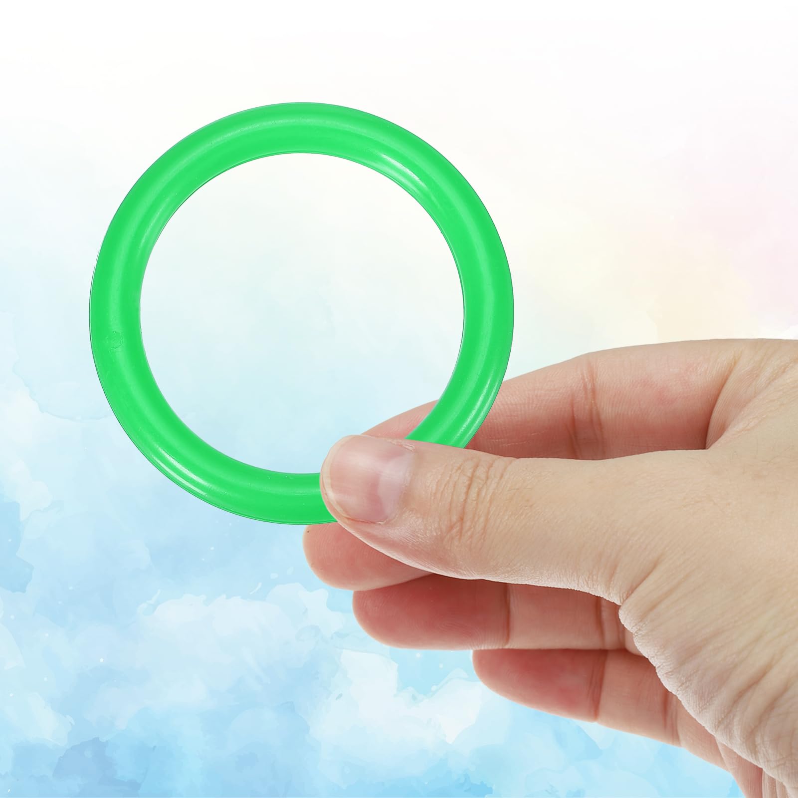 PATIKIL 2 Inch Plastic Ring-Toss Rings for Bottles 30 Pack Carnival Rings Plastic Hoops for Speed and Agility Practice Outdoor Party Favor - Image 3