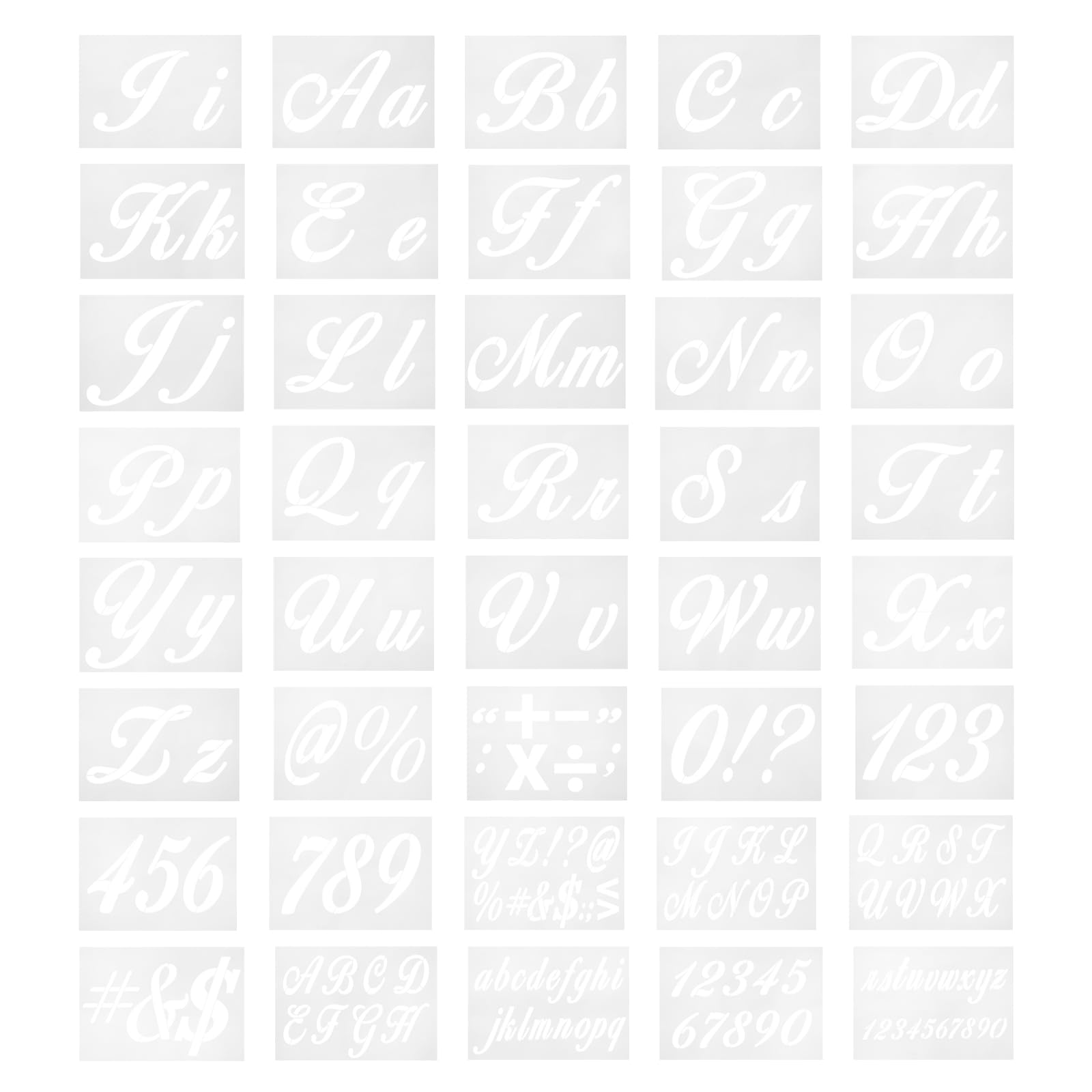 Plantillas de letras grandes para decorar paredes de madera y pizarras familiares