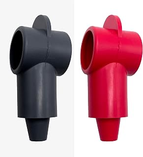MGI SpeedWare 3/8" Boot Covers for Battery Stud and Power Junction Blocks, Red and Black Pair (8-2ga)