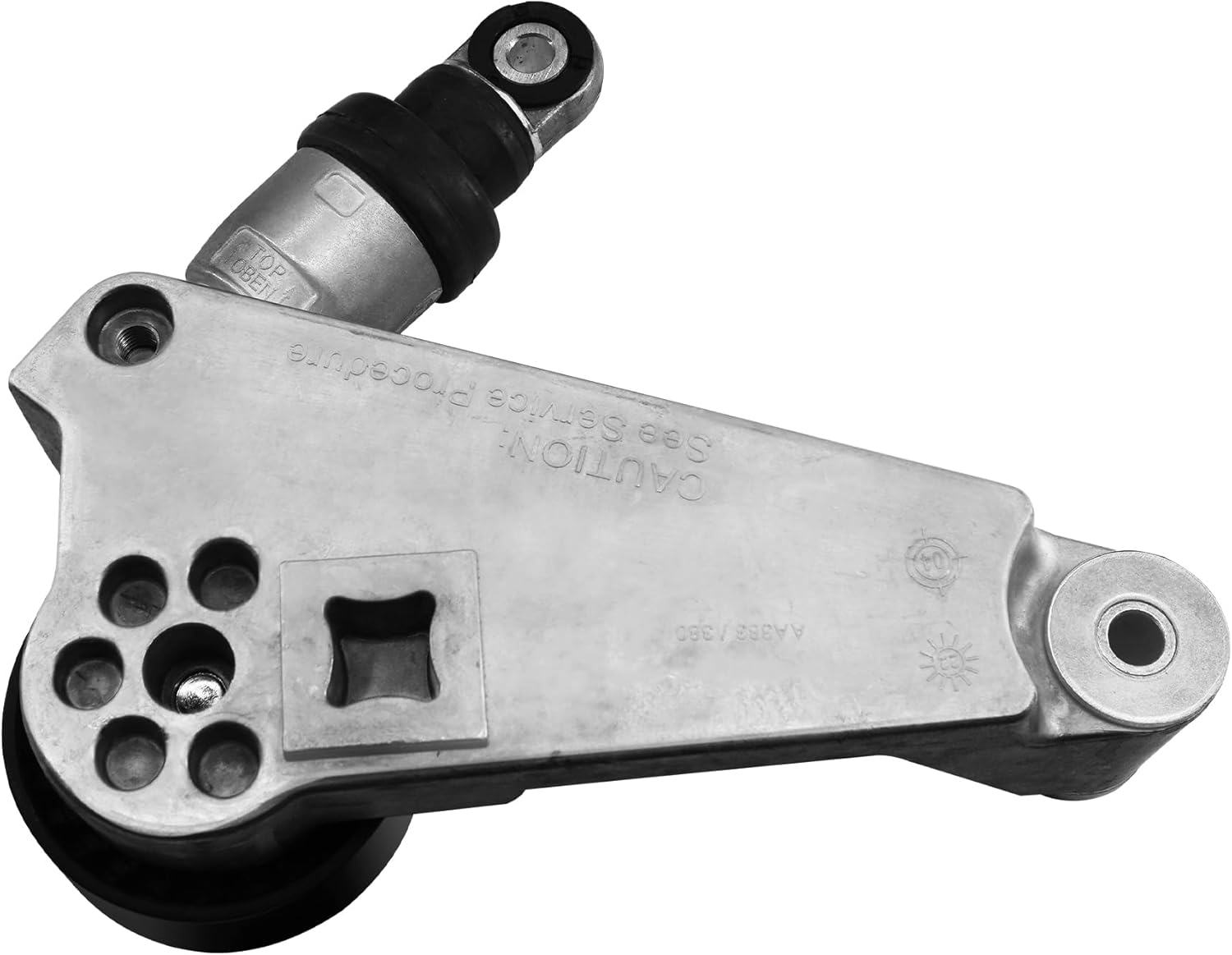 04627038AA Drive Belt Tensioner Assembly with Pulley, Compatible with 2012 2013 2014 2015 2016 2017 2018 Jeep JK Wrangler V6 3.6L Replacement for 4627038AA 39415