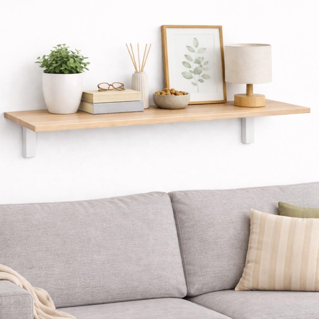 Calandrelli Estante de Pared 90x40 cm con Soportes Roble