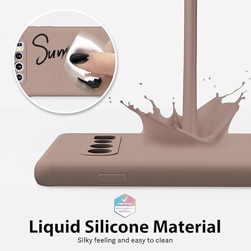 Miniatura 4 de oakxco Funda para teléfono Samsung Galaxy S10 Plus de silicona líquida, bonita funda delgada y delgada de goma suave de TPU para mujeres y niñas,