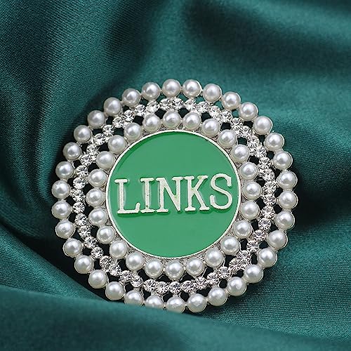 Image of Pearl Sorority Brooch for Women Greek Sorority Paraphernalia Gift Green Sisterhood Jewelry for Soror Sister