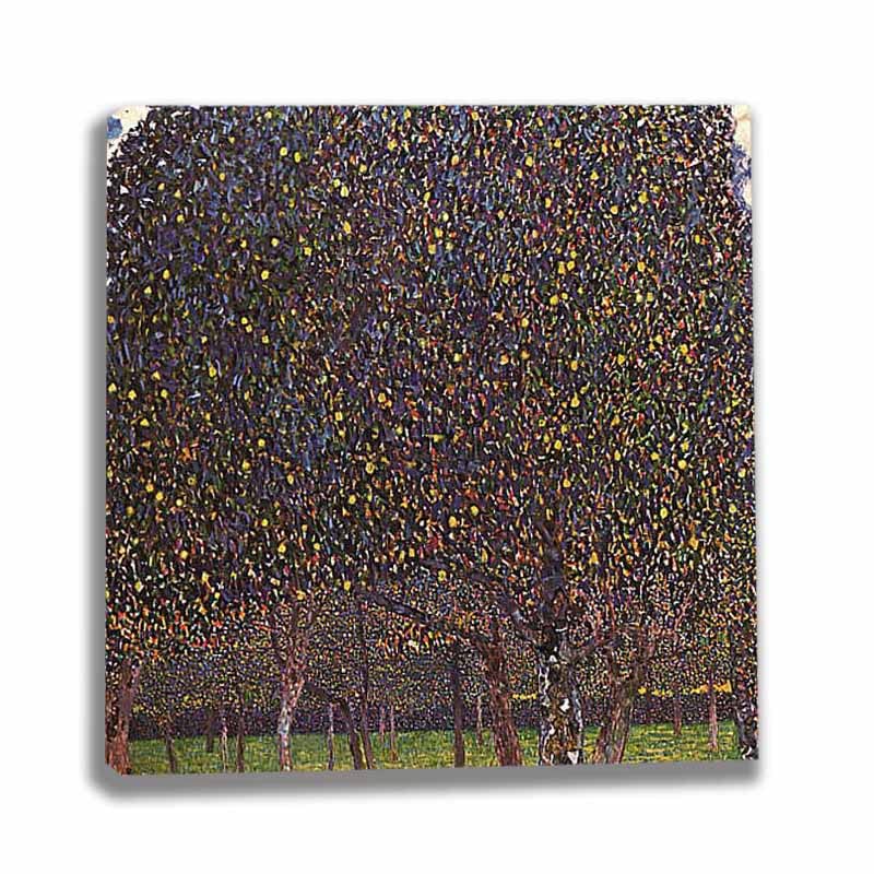 Gustav Klimt《Pear Tree》Canvas Prints for Living Room Bedroom Office Wall Art Canvas Pictures Paintings Giclee Artwork for Home Docer(40x40cm_16x16in,Unframed)