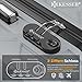KESSER® Reisekoffer Set 3-teilig | Kofferset ABS Hartschalenkoffer mit Zahlenschloss, Kofferwaage & Reisebrieftasche 360° Rollen | Handgepäck & große Koffer für Business & Reise Trolley Iron Grey