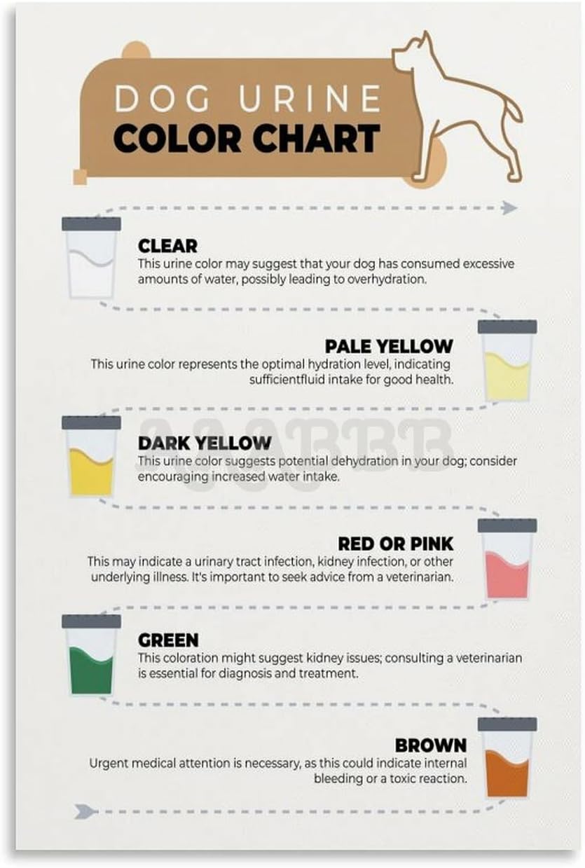 MJFHERQ Dog Urine Color Chart Poster Canvas Painting Wall