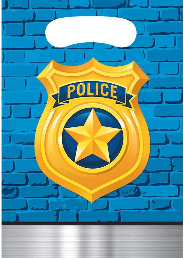 Police Party Favor Bags, 8 ct