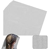 Luinabio 10 Pcs 26 x 18 Inch Black Hair Net Stretch Weaving Nets Hair Accessories for Sew in Weave Comfortable Weaving Sew Net for Salon Costume Parties and Home Use