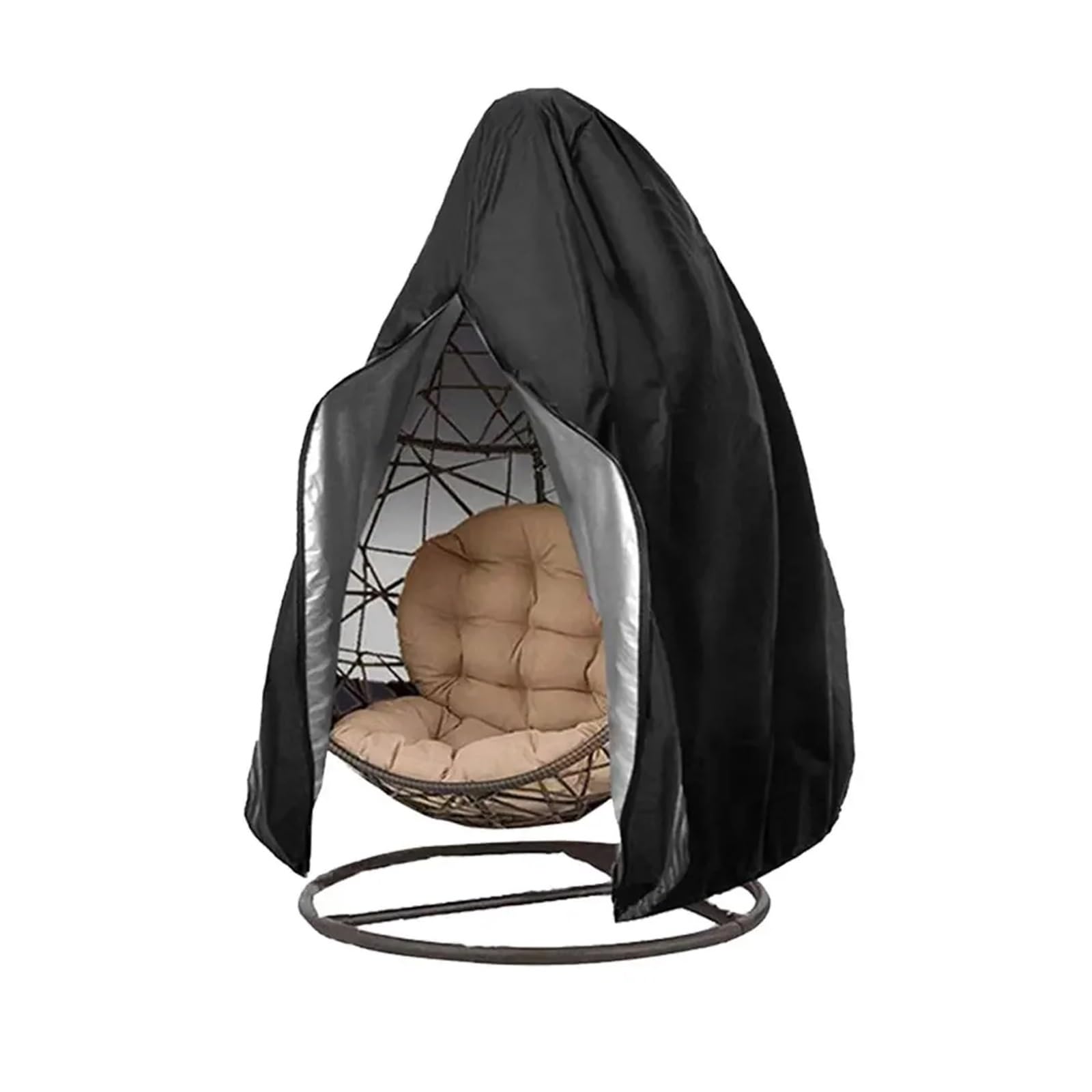 Lsyhhxc One Color Black Patio Chair Cover Egg Swing Waterproof
