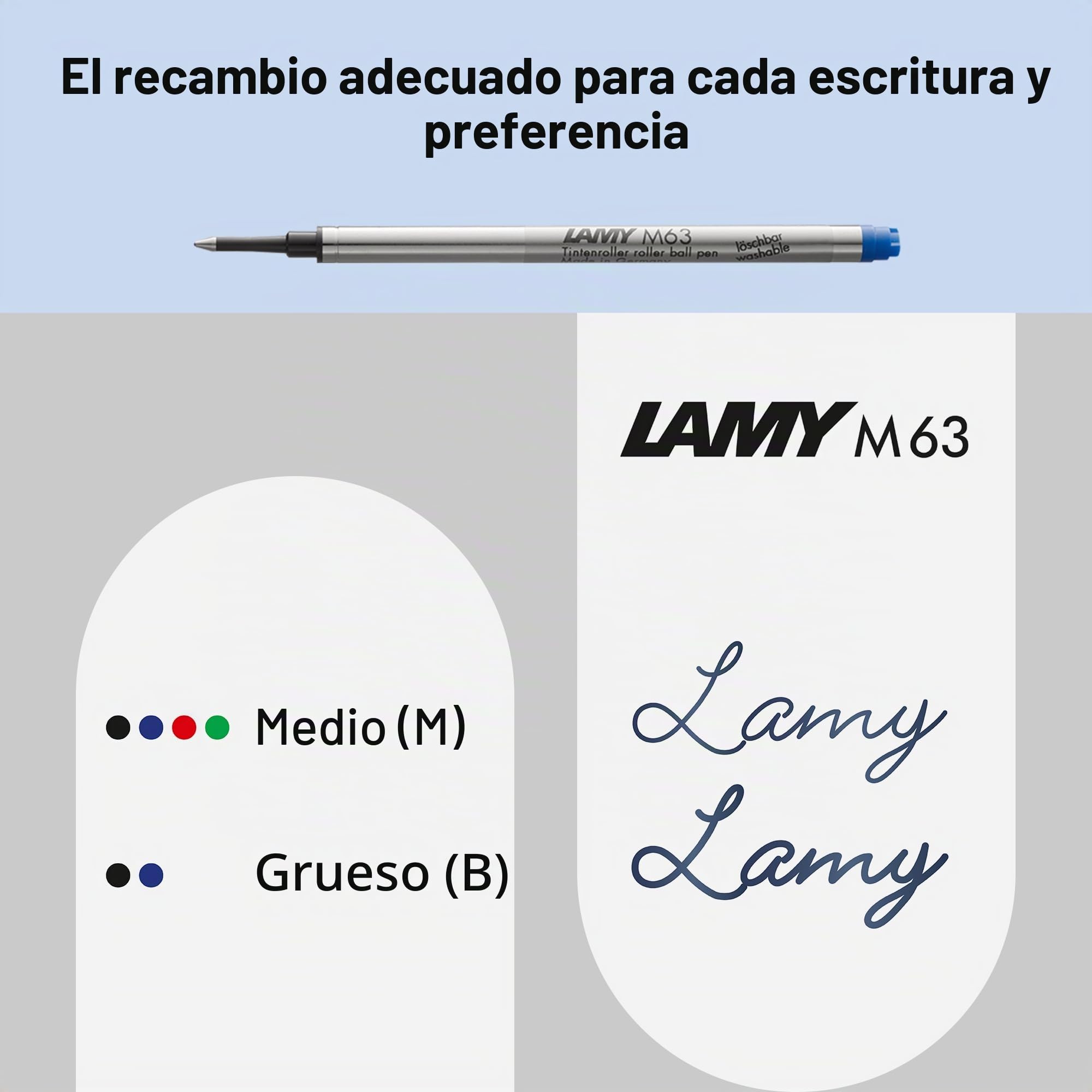 Lamy studio Lx all black roller - cuerpo metálico elegante - con clip helicoidal y ancho de trazo M - con recambio M 63 en negro