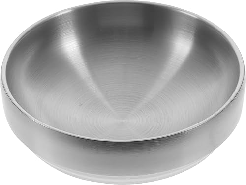 CALLARON Comida coreana Tazón de acero inoxidable Tazones de ramen Tazones de acero inoxidable Tazón coreano Tazones de ensalada de verduras Cuencos