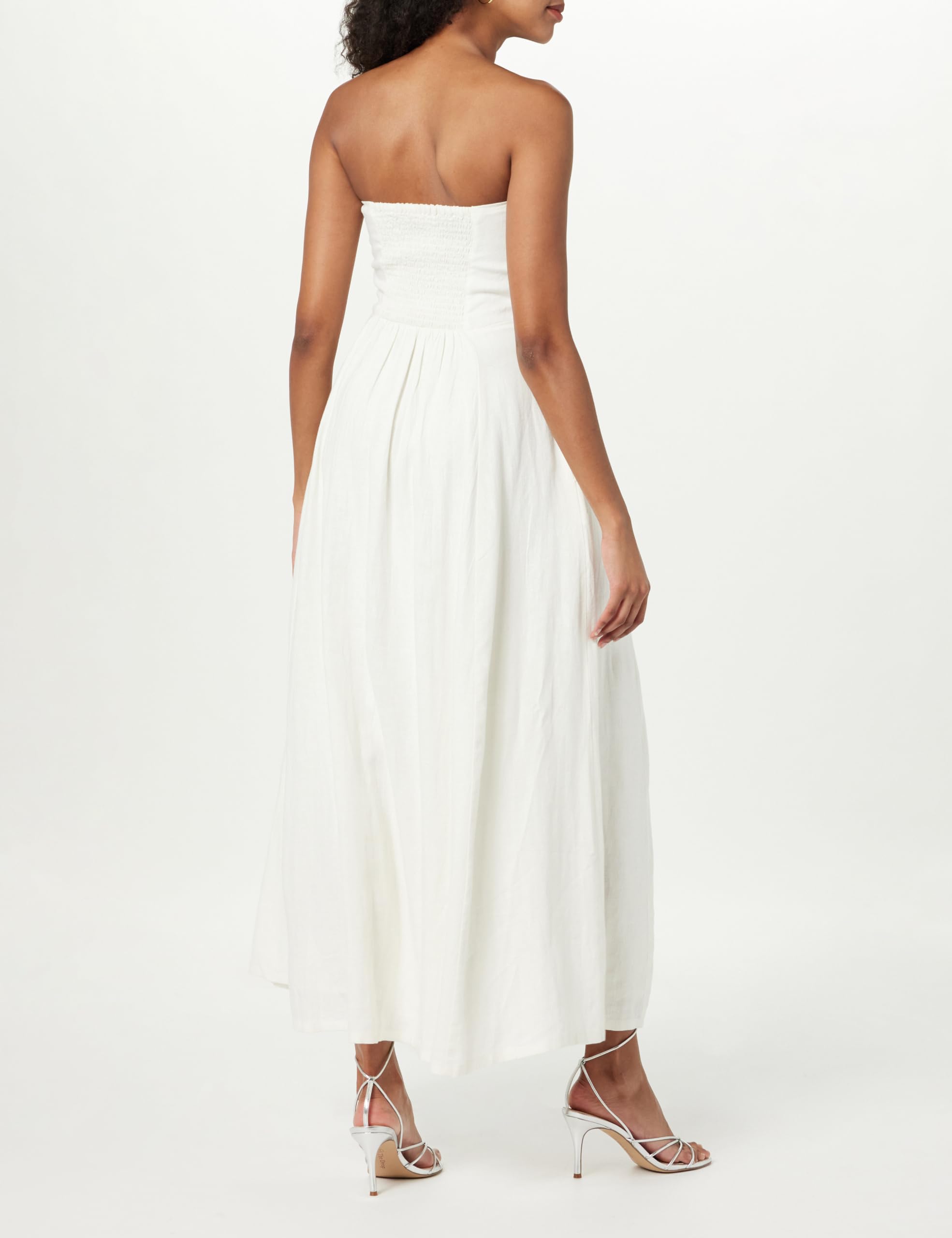 everlane stretch linen dress Everlane Tie-Neck Dress, Stretch Linen, Skywriting, Size 12 main image 1