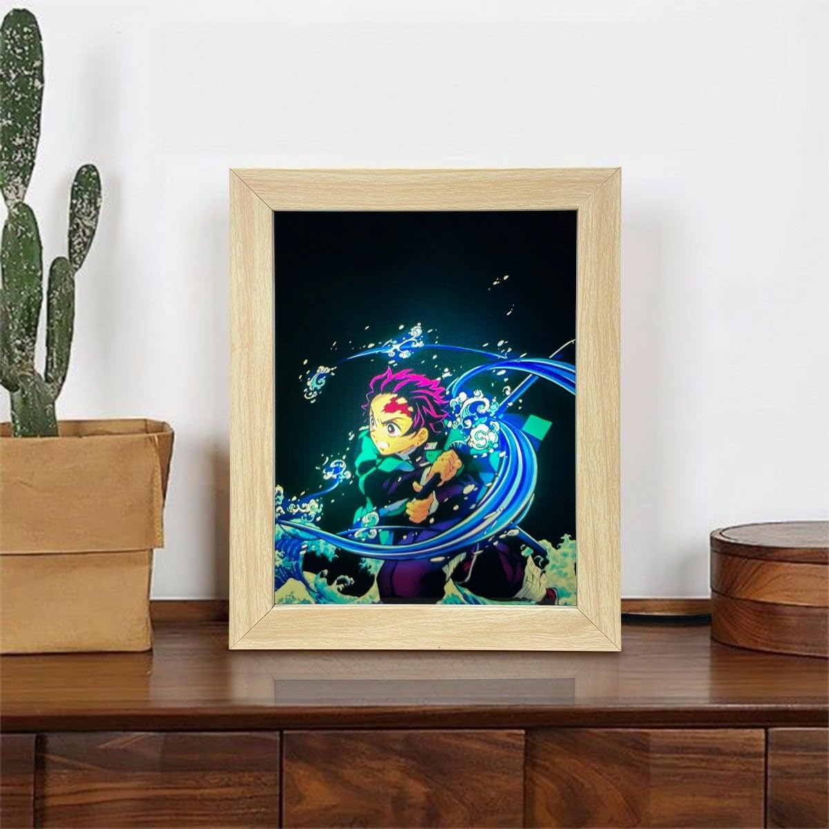 CHITRACHAYA LED Glow Lamp - Tanjiro Kamado | Demon Slayer Anime Night Light | Multicolor Acrylic 3D Lamp | Home Decor-image-18