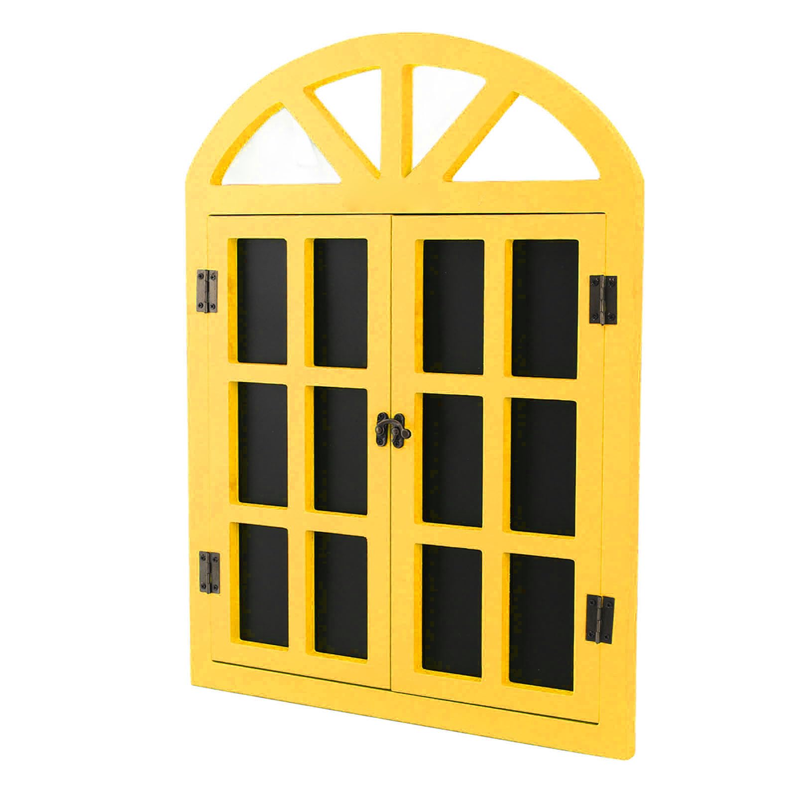 Naroote Fake Window Chalkboard Sign, 40x52cm Design (YELLOW)