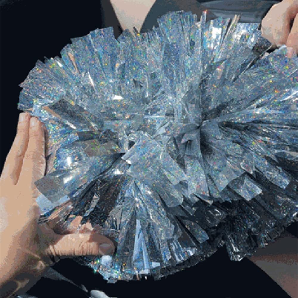 Pompon da Cheerleading 12,6 Pollici con Diamante Metallico Lucido per Bambini, Giochi Sportivi Scolastici