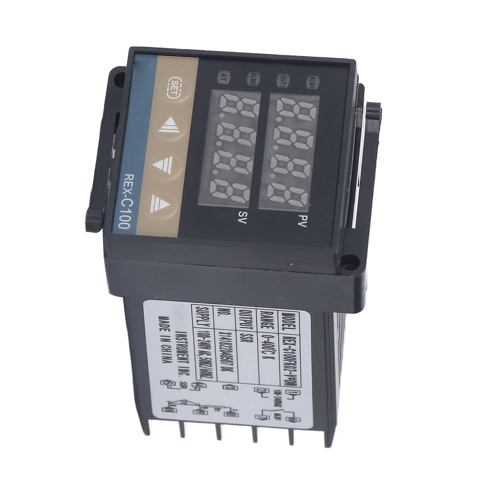 PID Temperature Controllers Kit 0-400? Waterproof REX C100 Thermostat Incubator Thermostat Controller with K Thermocouple Probe Cable, Relay Module for Farm Heating Equipment (40A)