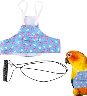 arnês voo para pássaros - voo pássaro com corda - Roupas para animais estimação pequenos, suprimentos pássaros papagaios, roupas voo pássaros com padrão estrela, adereço para fotos cosplay programas animais estimação Tongfeng