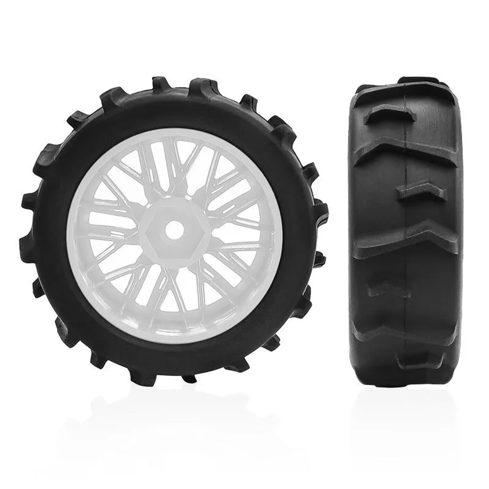 para Arrma para Typhon para Grom Typhoon 1/14 Neumáticos Pequeños Excavación para Arena Nieve Playa Modelo Accesorio Modificado Camiones sobre Orugas