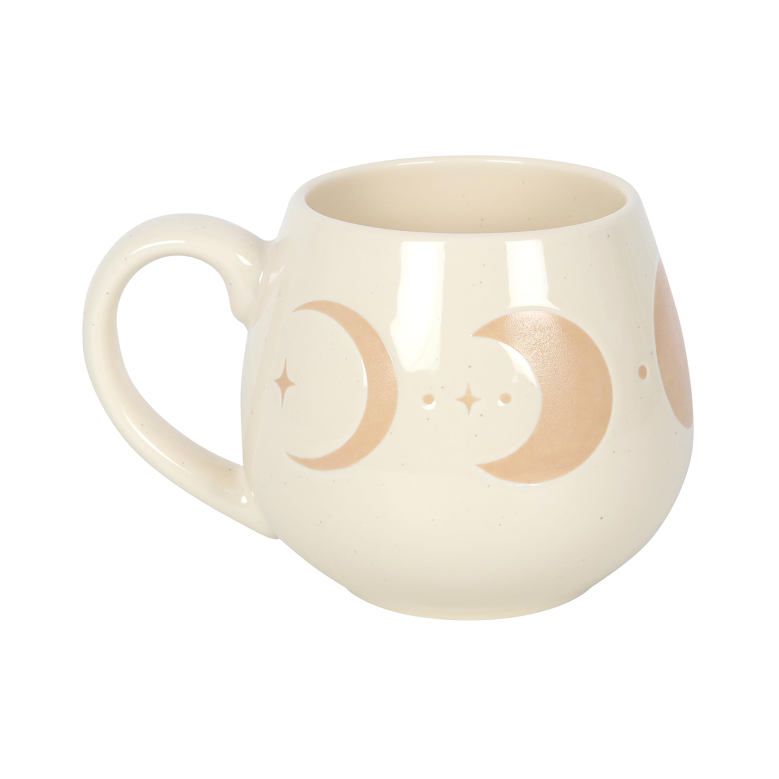 Magical Moon Phase Rounded Mug - Celestial Drinking Vessel for Positive Vibes & Refreshing Mornings - Understated Lunar-Themed Cuppa
