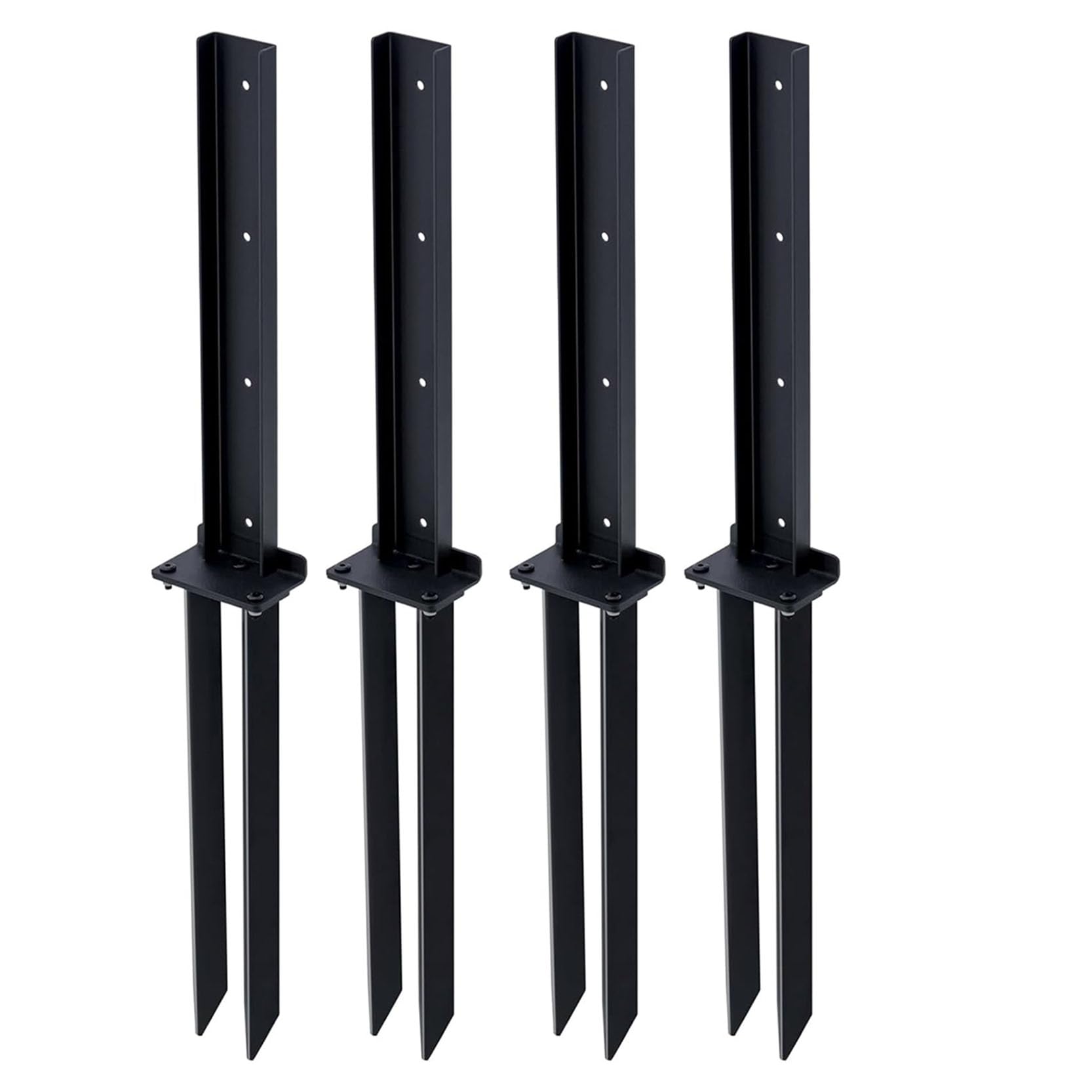 LQSYBHD Fence Post Repair Kit Fences Post Anchor Ground Stakes Heavy Duty for Securing Damaged Wooden Posts in Gardens or Yards Anchor Ground Spike Repair Stakes(Size:4pcs)