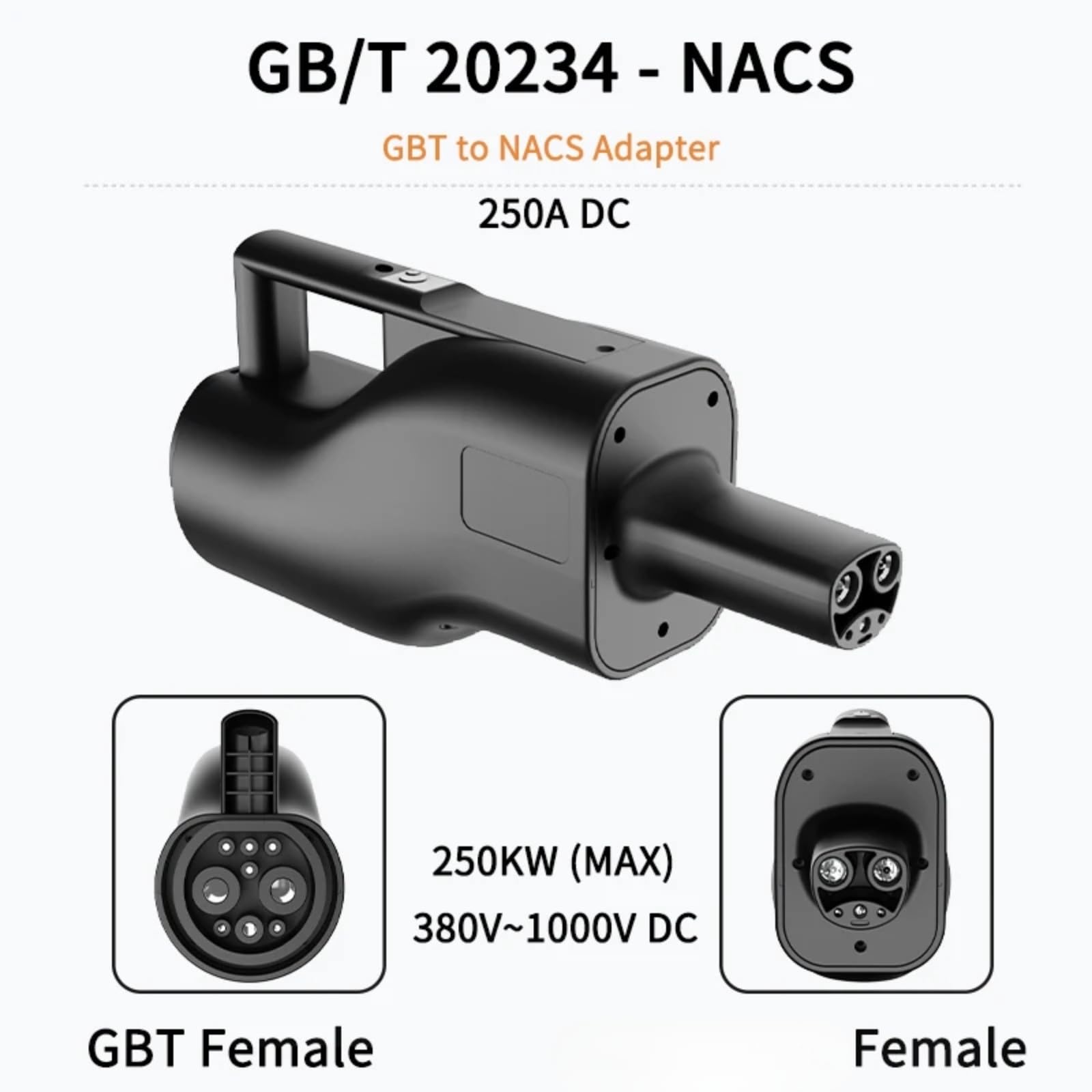 S2 to GBT250A Chademo to S1150A GBT to DC EV Ladegerät Auto Adapter(GBT to; S2; 250A)