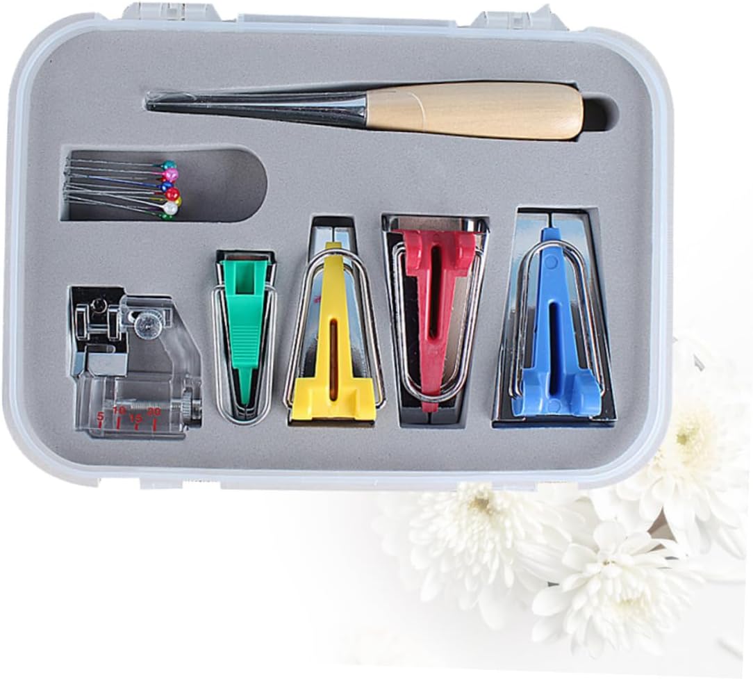 Quilting Machine Bias Tape Maker Set Ball Point Pins Diy Sewing Machine Tools Kit