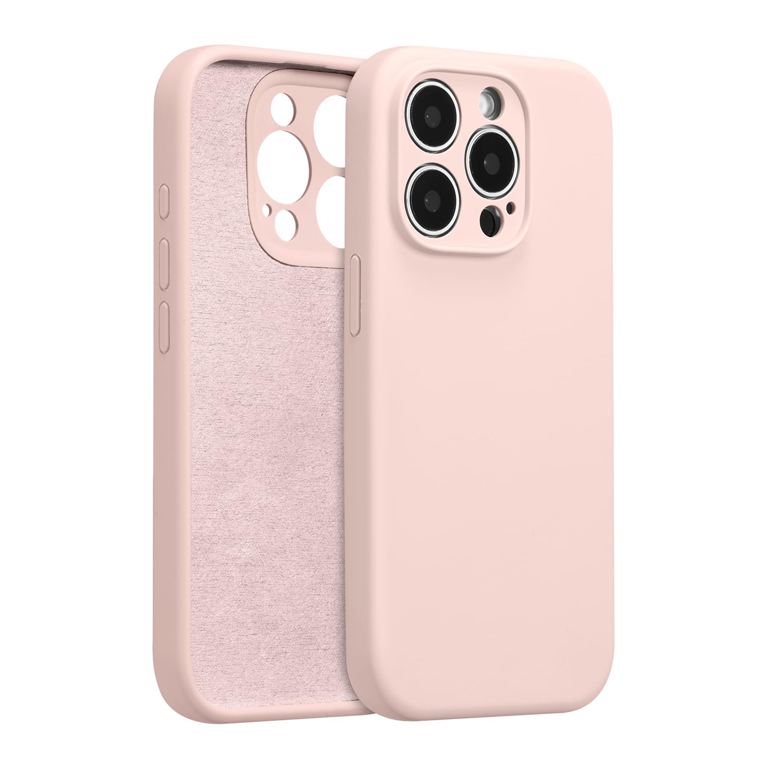 UCASONG for iPhone 13 Pro Case Silicone,with [Full Camera Protection][Soft Anti-Scratch Microfiber Lining],Liquid Silicone Ultra Slim Shockproof Phone