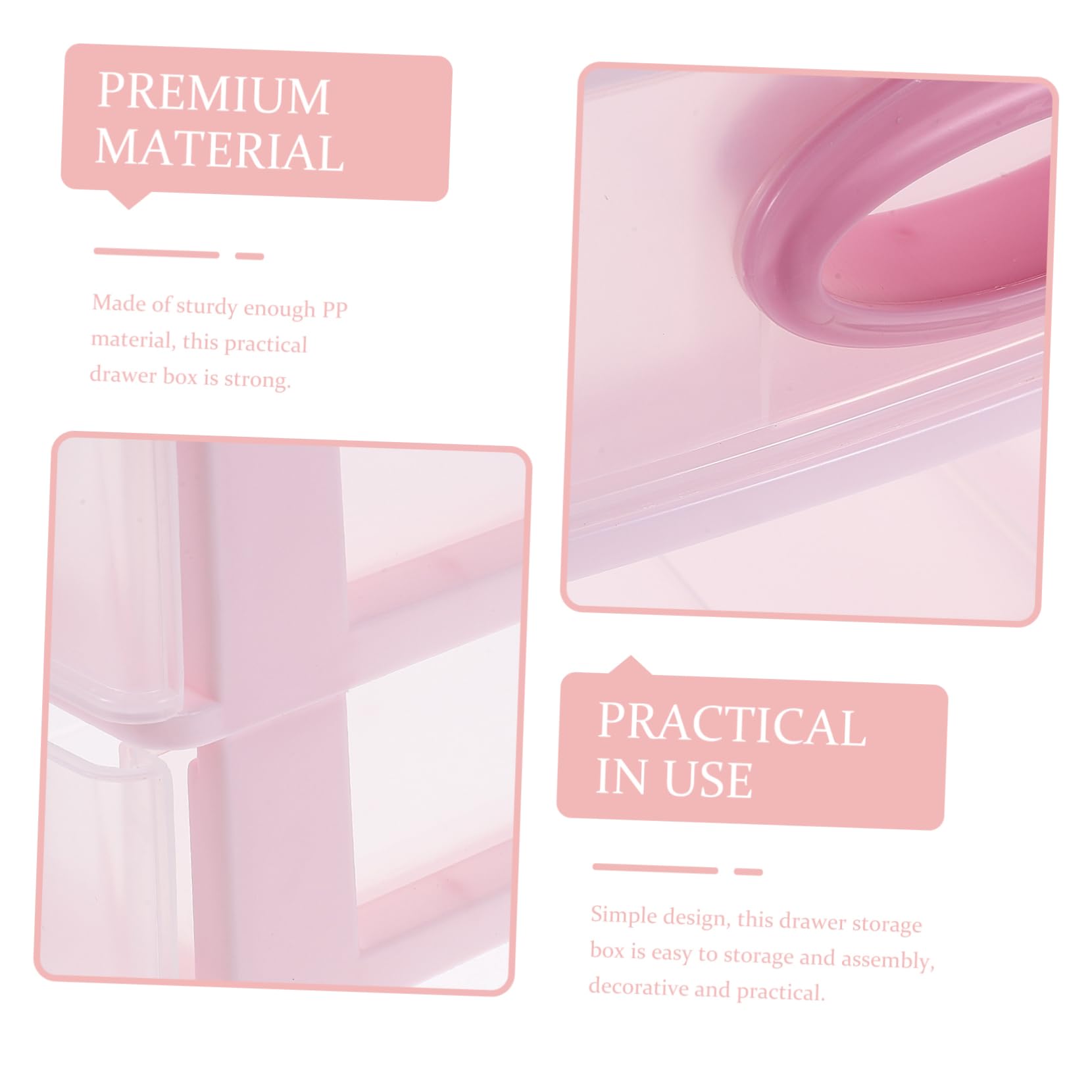 HOMSFOU Organizzatore Per Cassetti Da Scrivania 5 Strati, Mobiletto in Plastica Per Trucco, Contenitore Portadocumenti Resistente in Pp Per Ufficio, Studio, Bagno e Casa