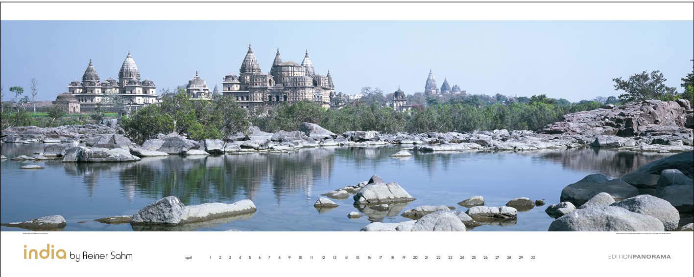 Indien Panorama: Immerwährender Panorama-Kalender in 1,20 Meter Breite