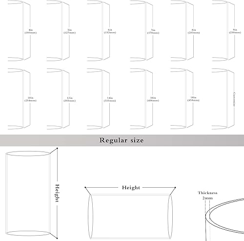 Miniatura 5 de GLS Crystal Cristal tipo vela de huracán, cilindro de vidrio abierto en ambos extremos, pantalla de lámpara de cristal, cristal de extremo abierto,